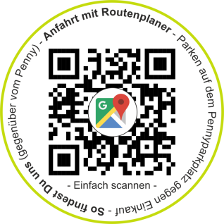 Ihr Handy findet uns hier - einfach scannen und uns finden !