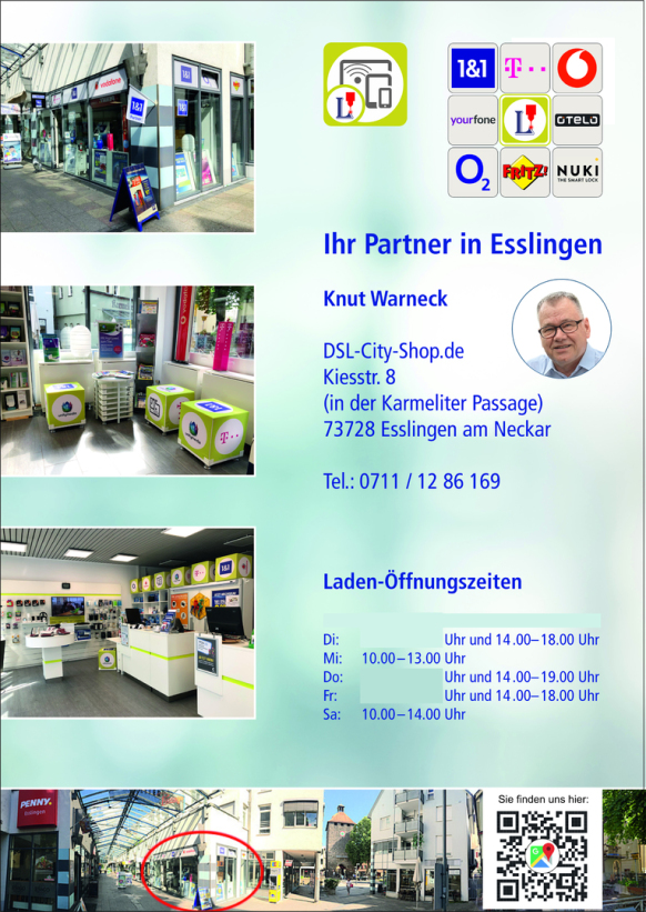 Unser inovatives Ladengeschäft in Esslingen am Neckar für den Großraum Stuttgart