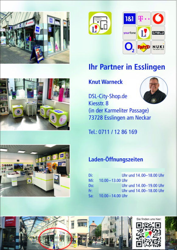 Unser inovatives Ladengeschäft in Esslingen am Neckar für den Großraum Stuttgart