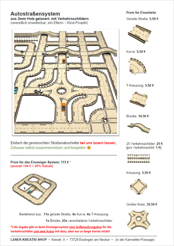 Neues aus der Werkstatt: Eltern basteln und kleben und die Kinder bespielen dann dass Ergebnis ... (Auch bei uns im Schaufenster zu sehen.)