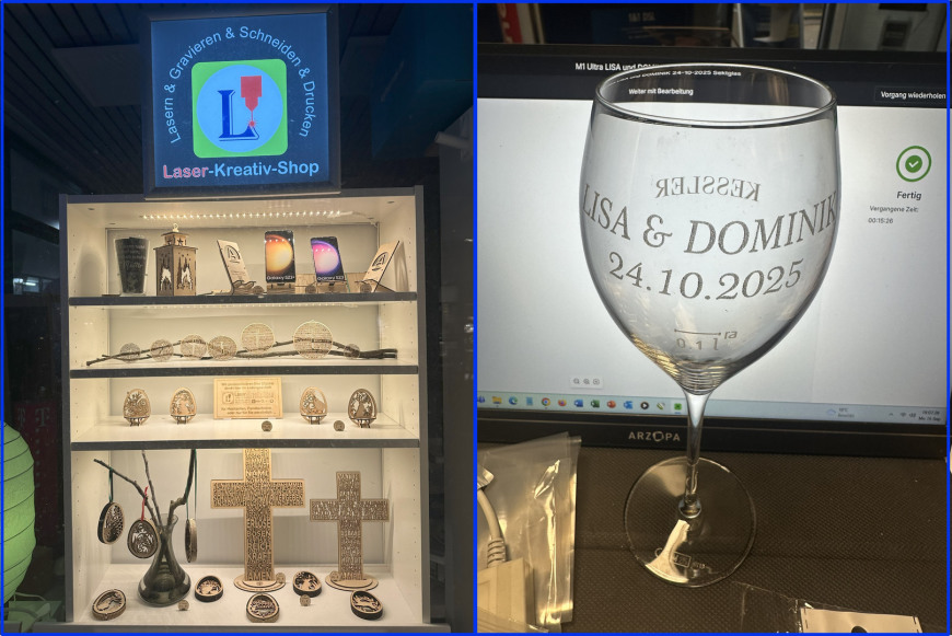 Osterzeit: Geschenkezeit und Osterschmuck für die Zweige ... und zeitlos ein graviertes Sektglas zur Hochzeit